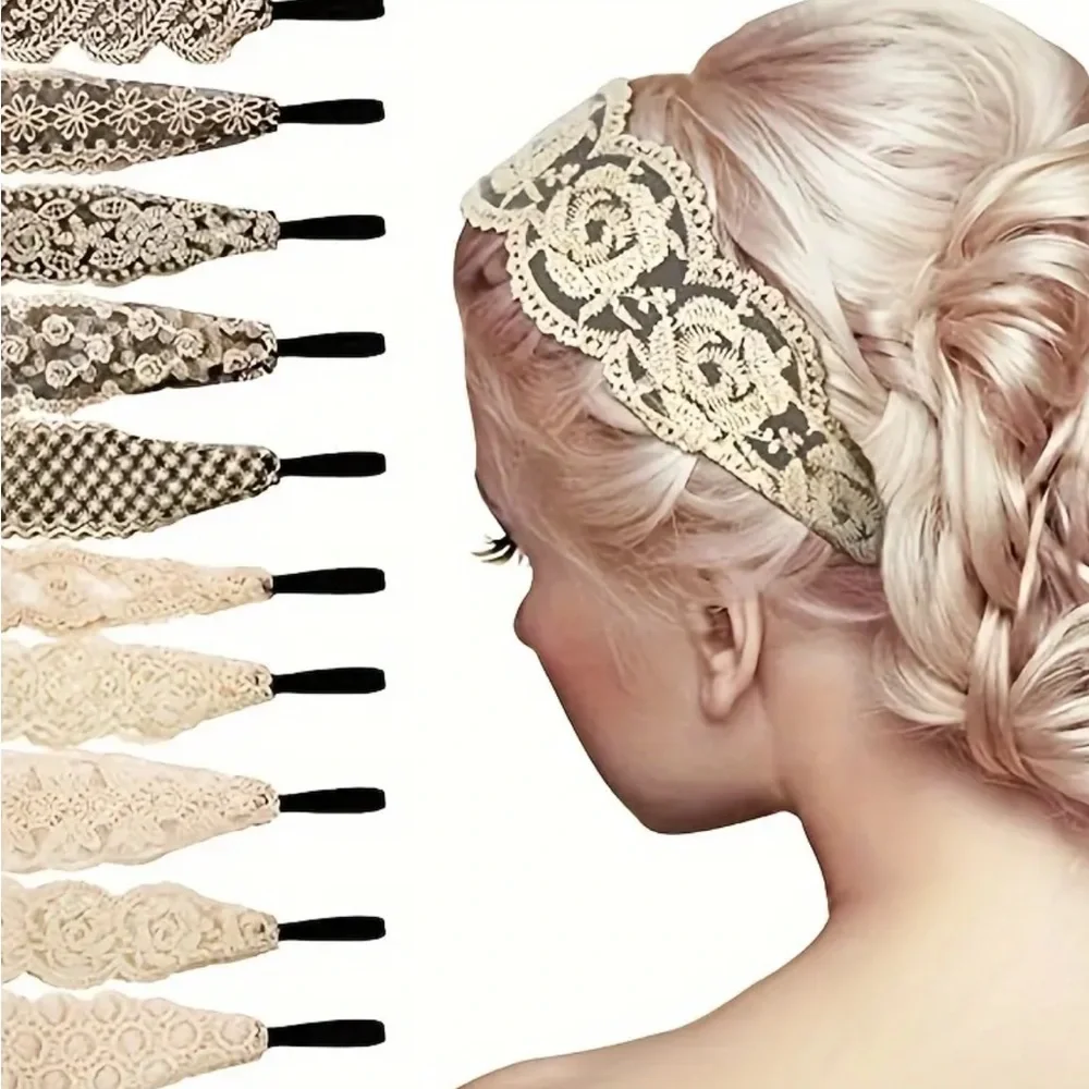 Lace Headband Set ~ 7 Pieces - Picture 3 of 3